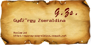 György Zseraldina névjegykártya